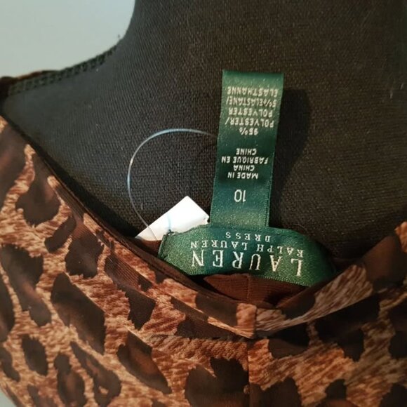 Ralph Lauren Sleeveless Leopard Dress-NWT-Size 10 - Picture 3 of 4